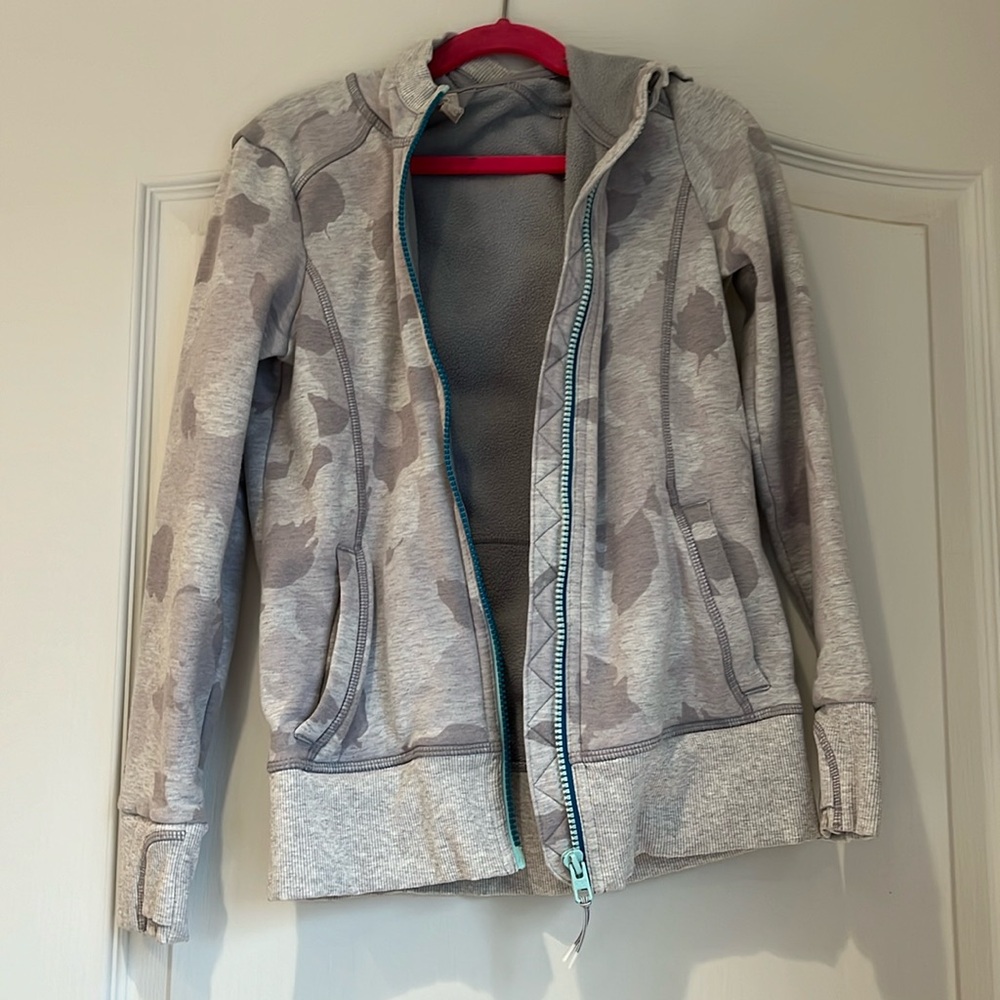 Athleta Girl zip up camp hoodie size Medium Girls 8yo-10yo